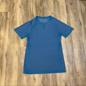 Lululemon Blue metal vent short sleeve shirt